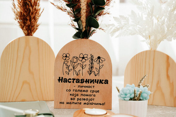 Овална Вазничка од Бука - Image 2